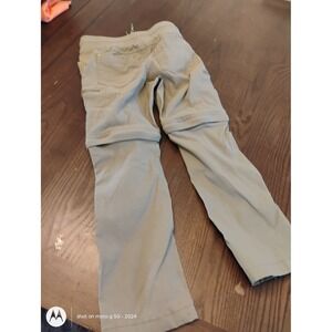 Eddie Bauer Kids Convertible Cargo Hiking Pants Khaki Tan XS 5/6 Zip Off Shorts